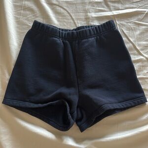 aritzia sweat fleece shorts
